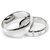 SILVERISH 92.5 Silver Couple Band Platinum Plated Silver Ring Set SCBR47-P