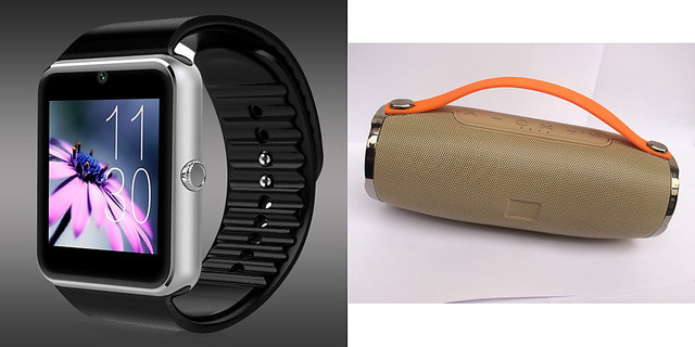 Buy Zemini Gt08 Smart Watch And Mini Xtreme K5 Bluetooth Speaker