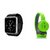 Zemini GT08 Smart Watch and SH 12 Bluetooth Headphone for PANASONIC P55 NOVO(GT08 Smart Watch with 4G sim card, camera, memory card |SH 12 Bluetooth Headphone )