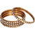 Chrishan Marvelous And Fashionable Gold Plated Bangle Set For Women.