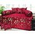 Peponi Polycotton and Silk 8 Piece Diwan Set, Maroon and Gold