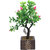 Random Y Shaped Artificial Bonsai Tree with Green Leaves and Pink Cone Shaped Flowers