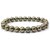 Natural Pyrite Stretch Bracelet 8MM Round Beads