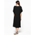 Fabrange Polyester Black Midi Cape Dress