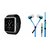 Mirza GT08 Smart Watch and Zipper Earphone  for SAMSUNG GALAXY Z 1(GT08 Smart Watch with 4G sim card, camera, memory card |Zipper  Earphone )