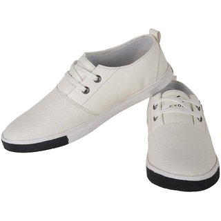 white smart casual shoes