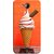 FUSON Designer Back Case Cover for Micromax Bolt Q338 (Ice Cream Party Unique Orange Brick Wallpaper)