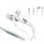 Tangle free wire S6 Earphone with Mic  Volume control - White
