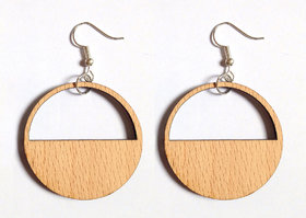 Jaamsoroyals round latest  wooden trendy earring collection  For Women