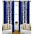 S Trendz printed kolaveri blue single door curtains set of 1 (4x7)