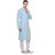 RG Designers Blue  White Full Sleeves Kurta  Pyjama Set For Men