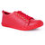 Stylish Step Mens Red Lace-Up Sneakers
