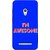 FUSON Designer Back Case Cover For Asus Zenfone 5 A501CG (I Am Lovely Wow Fact Motivational Inspirational Words)