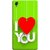FUSON Designer Back Case Cover For Sony Xperia Z2 (5.2 Inches) (Just Green Say Always I Love You Red Hearts Couples)