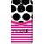 FUSON Designer Back Case Cover For Nokia 6 (Pink Design Paper Big Black Circles Bubbles Nurse Doctor)