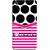 FUSON Designer Back Case Cover for OnePlus X :: One Plus X (Pink Design Paper Big Black Circles Bubbles Mother )