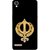 FUSON Designer Back Case Cover for Oppo F1 :: A35 (Khalsa Khanda Guru Nanak Sikh Pendant Diamonds)
