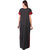 LDHSATI Fashion Women Serena Satin flower Printed Lace nightwear night dress sleepwear Maxi Nightgown for women women's free size Black White Multicolor