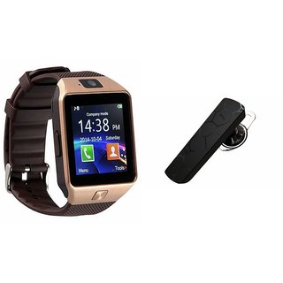 Buy Clairbell DZ09 Smartwatch and HM1100 Bluetooth Headphone for Oppo F1s DZ09 Smart Watch With 4G Sim Card Memory Card HM1100 Bluetooth Headphone Online 1399 from ShopClues