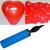 Valentine DAY  Heart shape best quality red i love u printed balloon balloons (40 pieces) with air balloon Pump