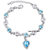 Oviya Valantine Gift Blue Heart Crystal Adjustable Bracelet For Women BR2100313RBlu