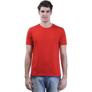 Buy Griffel Men'S Red Round Neck T-Shirt Online @ ₹300 from ShopClues