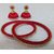 New Silk Thread Necklace Set with Earings and Bangles  - RED color