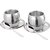Vagmi Double Walled Stainless Steel Tea Cup (Silver, Pack of 2)
