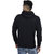 X-CROSS  Men's Solid Color Cotton Blend Hooded Full Sleeves Sweatshirt (XCR-NONZIPPRSWTSHRT-BLK-1)