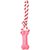 W9 High Quality Non-Toxic Puppy Cats Chew Toy With Knotted Cotton Chew Rope Toy (Pink)