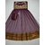 Omstar Fashion Designer Maroon color Net Material with Santoon Inner Floor-touch Anarkali Semi-Stiched Gown