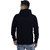 X-CROSS Men's Solid Color Cotton Blend Hooded Full Sleeves Sweatshirt (XCR-NONZIPPRSWTSHRT-NVYBLU-5)