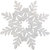 Futaba Foam Snowflake White Christmas Tree Hanging Decor - Pack of 3