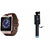 Clairbell DZ09 Smart Watch and Selfie Stick for SAMSUNG GALAXY J3 (DZ09 Smart Watch With 4G Sim Card, Memory Card| Selfie Stick)