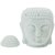 Zarsa White Ceramic Electric Buddha Aroma Diffuser Air Freshner for Home Office Aroma Oil Burner Lamp