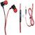 BELL Master Series Subwoofer In-Ear Headset with Mic Tangle Free Cable Piston headphones - Red