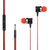 BELL Master Series Subwoofer In-Ear Headset with Mic Tangle Free Cable Piston headphones - Red