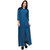 V&M Blue Plain Maxi Dress  For Women