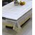 BcH 3D Centre Table Cover With Golden Lace (4 SEATER;Transparent )