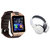 Mirza DZ09 Smart Watch and SH 12 Bluetooth Headphone for SONY xperia t2 ultra dual(DZ09 Smart Watch With 4G Sim Card, Memory Card SH 12 Bluetooth Headphone)