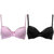 Arlopa Underwire Solid Padded Push Up Bra Bow Combo Pack of 2