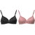 Arlopa Solid Wirefree Padded Bra Combo Pack of 2