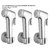 SSS - ABS Chrome Finish Health Faucets for Bathroom (Only Gun) (Set of 8 pcs)