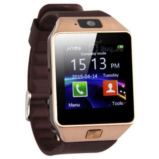 Muskra 403 Gold DZ09 SMART Watch Phone For Android IOS Bluetooth Camera SIM Card n Memory Slot