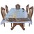 Delfi Club Dining Table Cover Transparent with Silver Lace 8 Seater