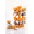 SRK Orange Revolving Spice Rack Container 16 Pcs Set