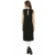 Fabrange Women's Side Cut Black Polyester Maxi Top