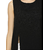 Fabrange Women's Side Cut Black Polyester Maxi Top