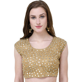 mirror work blouse piece online