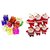 Priyankish Plastic Multicolour Christmas Tree Decoration-(Pack of 16)
